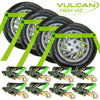 VULCAN Car Tie Down with Snap Hooks - Flat Bed Side Rail - 3,300 Pound Safe Working Load