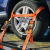 VULCAN Car Tie Down with Snap Hooks - Flat Bed Side Rail - 3,300 Pound Safe Working Load