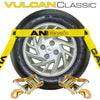 VULCAN Car Tie Down with Snap Hooks - Flat Bed Side Rail - 3,300 Pound Safe Working Load