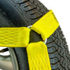 VULCAN Car Tie Down with Chain Anchors - Flat Bed Side Rail - 3,300 Pound Safe Working Load
