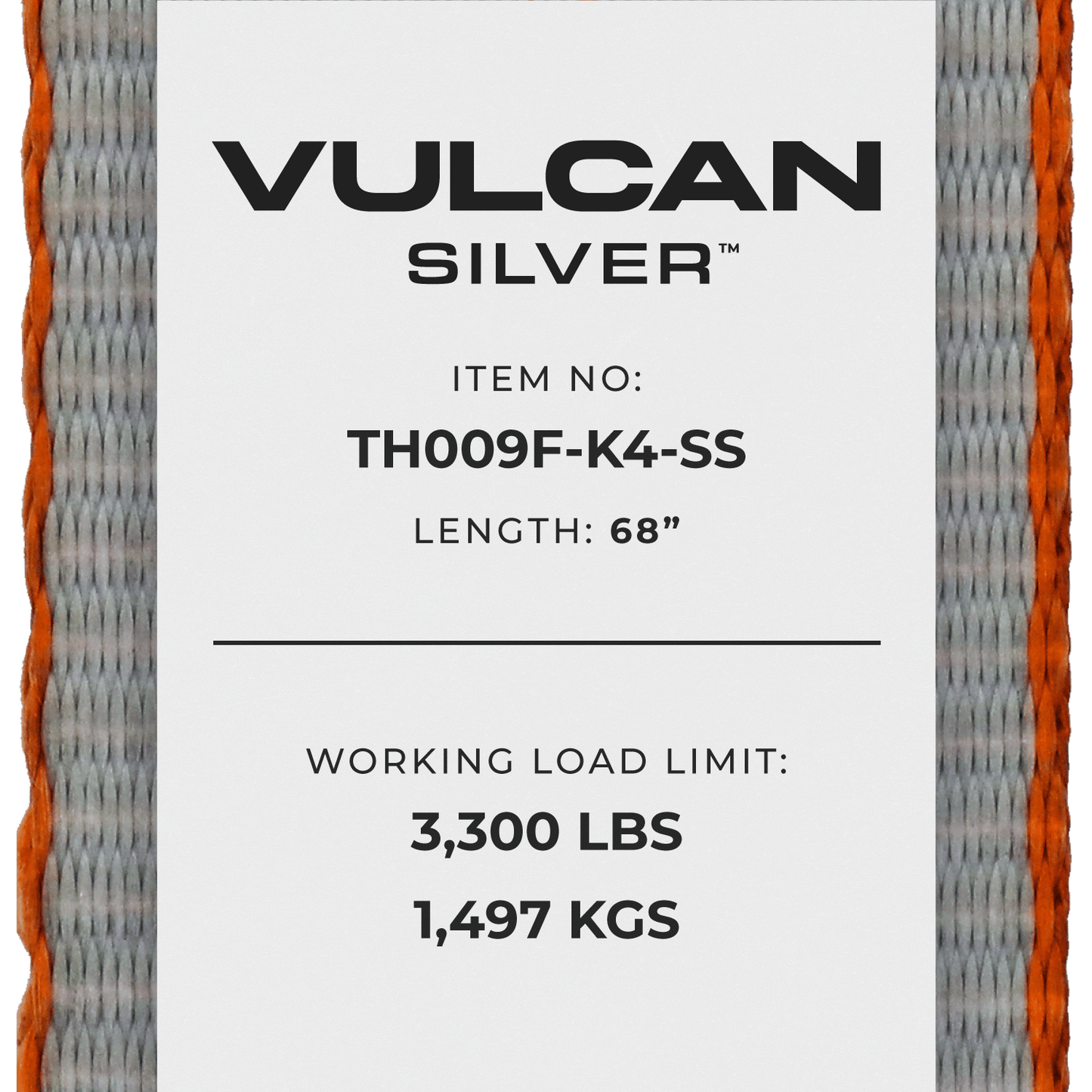 VULCAN Car Tie Down with Flat Hooks - Side Rail - 4 Pack - Silver Series - 3,300 Pound Safe Working Load