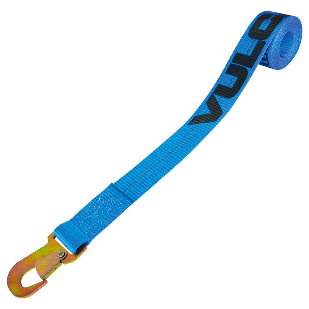 VULCAN Wheel Dolly Tire Harness - Flat Snap Hook - 84 Inch - Blue - 1,665 Pound Safe Working Load