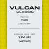 VULCAN Wheel Dolly Tire Harness with Universal O-Ring - 2 Inch x 96 Inch - 4 Pack - Classic Yellow - 3,300 Pound Safe Working Load - Straps Only - Ratchets Sold Separately