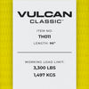 VULCAN Wheel Dolly Tire Harness with Universal O-Ring - 2 Inch x 96 Inch - 4 Pack - Classic Yellow - 3,300 Pound Safe Working Load - Straps Only - Ratchets Sold Separately
