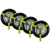 VULCAN Wheel Dolly Tire Harness with Universal O-Ring - 2 Inch x 96 Inch - 4 Pack - High-Viz - 3,300 Pound Safe Working Load - Straps Only - Ratchets Sold Separately