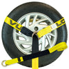 VULCAN Car Tie Down - Flat Hooks - Lasso Style - 2 Inch x 96 Inch - 3,300 Pound Safe Working Load
