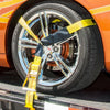 VULCAN Car Tie Down - Flat Hooks - Lasso Style - 2 Inch x 96 Inch - 3,300 Pound Safe Working Load