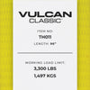 VULCAN Car Tie Down - Twisted Snap Hooks - Lasso Style - 2 Inch x 96 Inch - 2 Pack - Classic Yellow - 3,300 Pound Safe Working Load