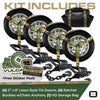 VULCAN Car Tie Down with Chain Anchors - Lasso Style - 2 Inch x 96 Inch - 3,300 Pound Safe Working Load