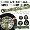 VULCAN Car Tie Down with Chain Anchors - Lasso Style - 2 Inch x 96 Inch - 3,300 Pound Safe Working Load