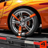 VULCAN Car Tie Down with Chain Anchors - Lasso Style - 2 Inch x 96 Inch - 3,300 Pound Safe Working Load