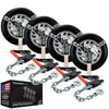 VULCAN Car Tie Down with Chain Anchors - Lasso Style - 2 Inch x 96 Inch - 3,300 Pound Safe Working Load