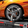 VULCAN Car Tie Down with Chain Anchors - Lasso Style - 2 Inch x 96 Inch - 3,300 Pound Safe Working Load