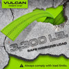 VULCAN Car Tie Down with Flat Hooks - Lasso Style - 2 Inch x 96 Inch - 4 Pack - High-Viz - 3,300 Pound Safe Working Load