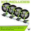 VULCAN Car Tie Down with Snap Hooks - Lasso Style - 2 Inch x 96 Inch - 3,300 Pound Safe Working Load