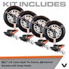 VULCAN Car Tie Down with Snap Hooks - Lasso Style - 2 Inch x 96 Inch - 3,300 Pound Safe Working Load