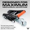 VULCAN Car Tie Down with Snap Hooks - Lasso Style - 2 Inch x 96 Inch - 3,300 Pound Safe Working Load