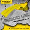 VULCAN Car Tie Down with Snap Hooks - Lasso Style - 2 Inch x 96 Inch - 4 Pack - Classic Yellow - 3,300 Pound Safe Working Load