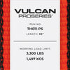 VULCAN Wheel Dolly Tire Harness with Universal O-Ring - 2 Inch x 96 Inch - 4 Pack - PROSeries - 3,300 Pound Safe Working Load - Straps Only - Ratchets Sold Separately