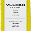 VULCAN Wheel Dolly Tire Harness with Universal O-Ring - Lasso Style - 96 Inch - Classic Yellow - 2 Pack - 3,300 Pound Safe Working Load