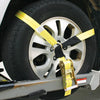 VULCAN Economy Car Tie Down Kit with 4 Lasso Straps, 4 Snap Hook Ratchets, and 4 Free 36 Inch Axle Straps - 3,300 Pound Safe Working Load