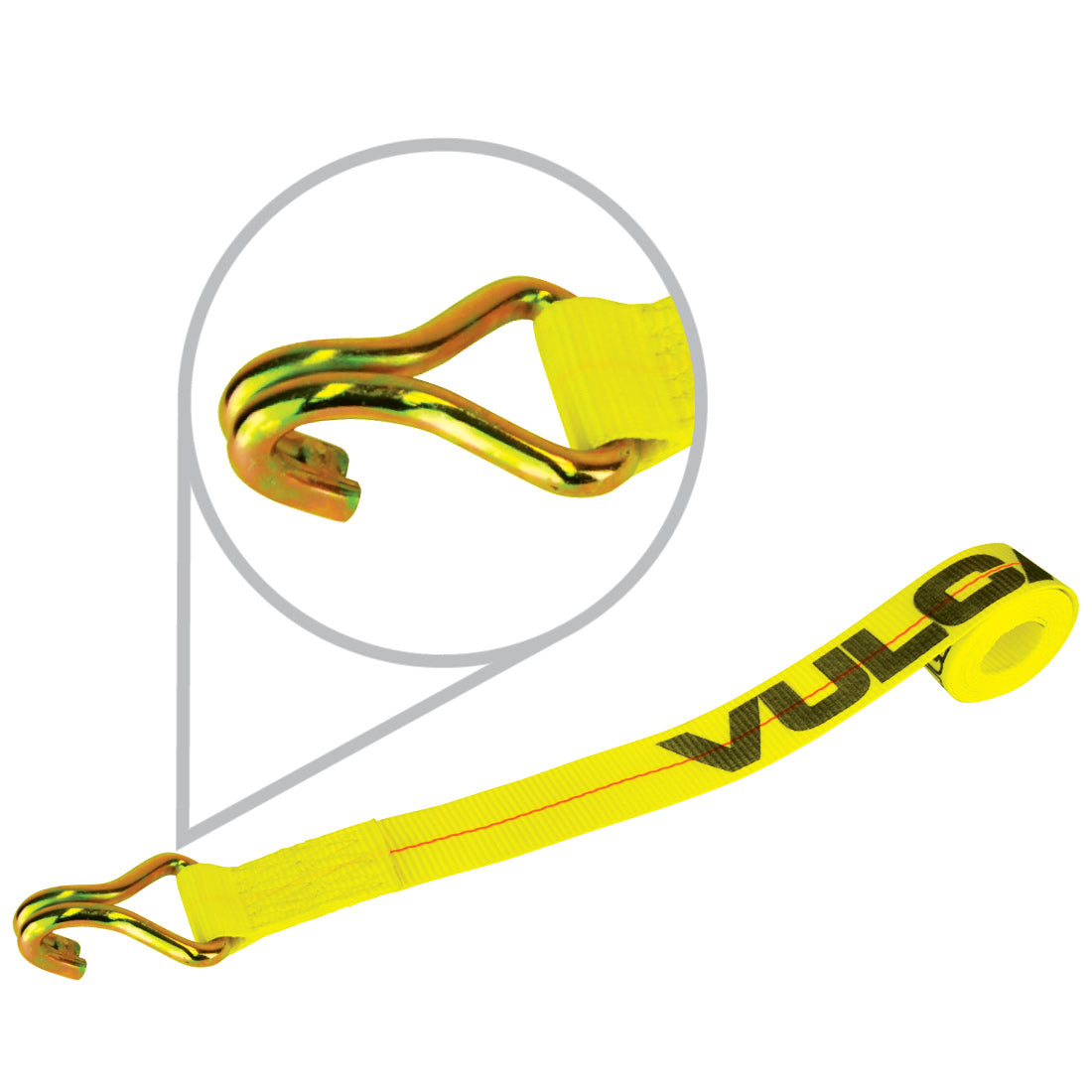 VULCAN Wheel Dolly Tire Harness - Double Wire J-Hook - 84 Inch - Classic Yellow - 3,300 Pound Safe Working Load