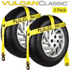 VULCAN Wheel Lift Harnesses with Snap Hooks - Bonnet Style - 2 Pack - Classic Yellow - 1,600 Pound Safe Working Load