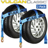 VULCAN Wheel Lift Harnesses with Snap Hooks - Bonnet Style - 2 Pack - Classic Blue - 1,600 Pound Safe Working Load