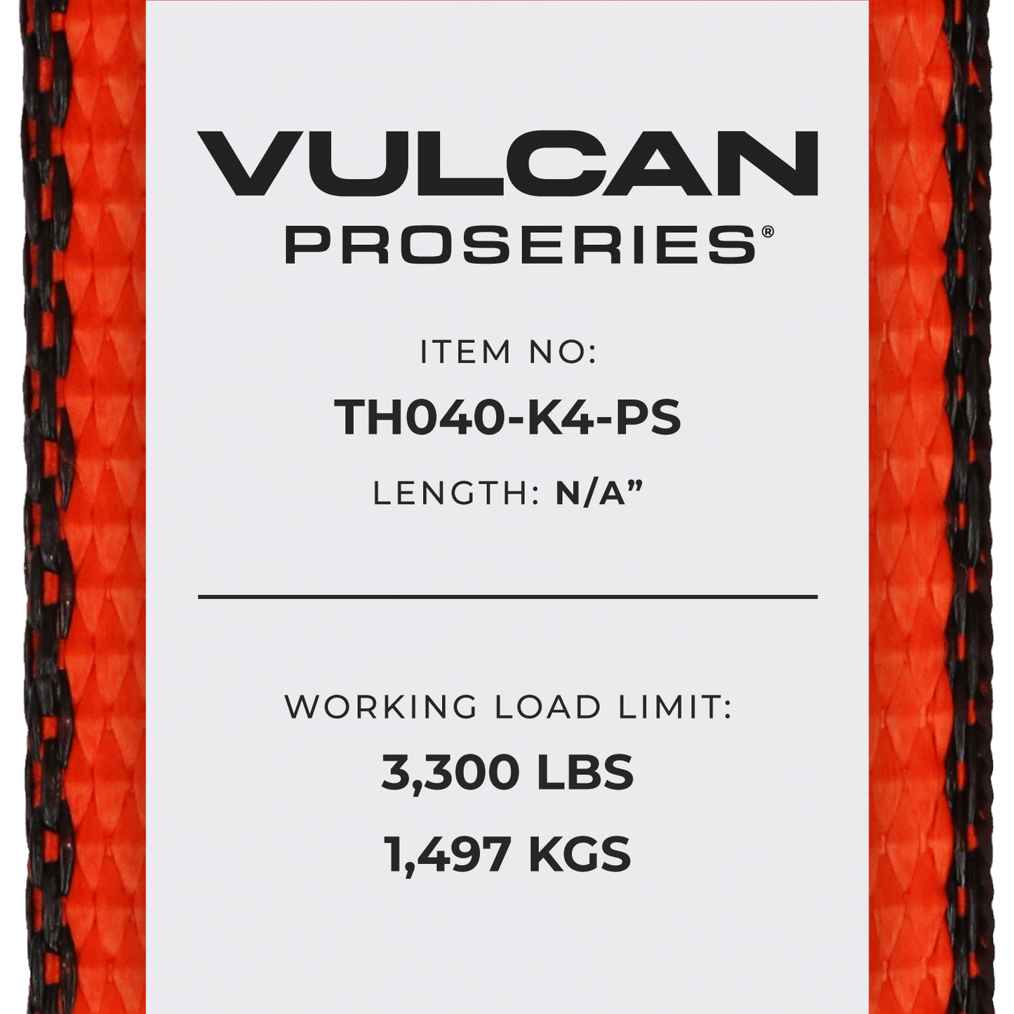 VULCAN Car Tie Down with Adjustable Loop - Chain Ratchet - 3,300 Pound Safe Working Load