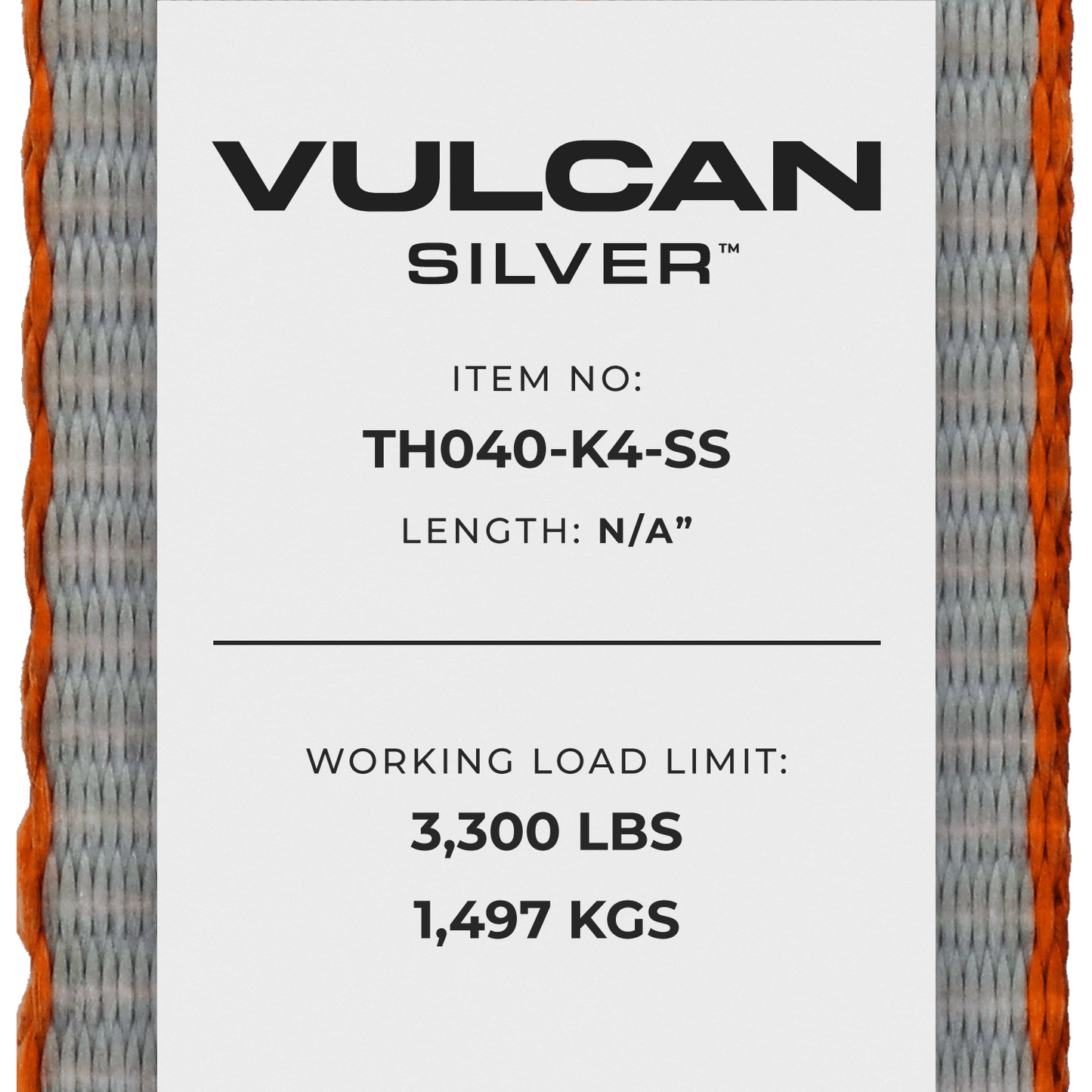 VULCAN Car Tie Down - Adjustable Loop Basket Style - Chain Tail - 4 Pack - Silver Series - 3,300 Pound Safe Working Load