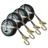VULCAN Car Tie Down with Adjustable Loop - Chain Ratchet - 3,300 Pound Safe Working Load
