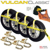 VULCAN Car Tie Down with Adjustable Loop - Chain Ratchet - 3,300 Pound Safe Working Load