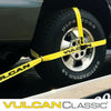 VULCAN Car Tie Down with Adjustable Loop - Chain Ratchet - 3,300 Pound Safe Working Load