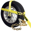 VULCAN Car Tie Down with Adjustable Loop - Chain Ratchet - 3,300 Pound Safe Working Load