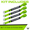 VULCAN Exotic Car Rim Tie Down Set - 2 Inch x 144 Inch - 4 Straps - High-Viz - 3,300 Pound Safe Working Load