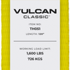 VULCAN Autohauler Car Tie Down with J Hooks - Sliding Idler 3-Cleat - 120 Inch - 4 Pack - Classic Yellow - 1,600 Pound Safe Working Load