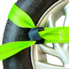 VULCAN 8-Point Vehicle Tie Down Kit with Snap Hooks on Both Ends - Set of 4 - Reflective High-Viz