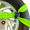 VULCAN 8-Point Vehicle Tie Down Kit with Snap Hooks on Both Ends - Set of 4 - Reflective High-Viz