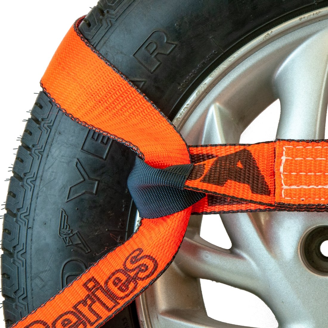 VULCAN 8-Point Roll Back Vehicle Tie Down Kit with Snap Hook On Strap Ends and Chain Tail On Ratchet Ends