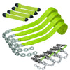 VULCAN 8-Point Vehicle Tie Down Kit with Chain Tails On Both Ends