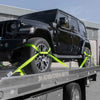 VULCAN 8-Point Vehicle Tie Down Kit with Snap Hooks on Both Ends - Set of 4 - Reflective High-Viz