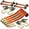 VULCAN 8-Point Vehicle Tie Down Kit with Chain Tails On Both Ends