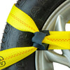 VULCAN 8-Point Roll Back Vehicle Tie Down Kit with Snap Hook On Strap Ends and Chain Tail On Ratchet Ends