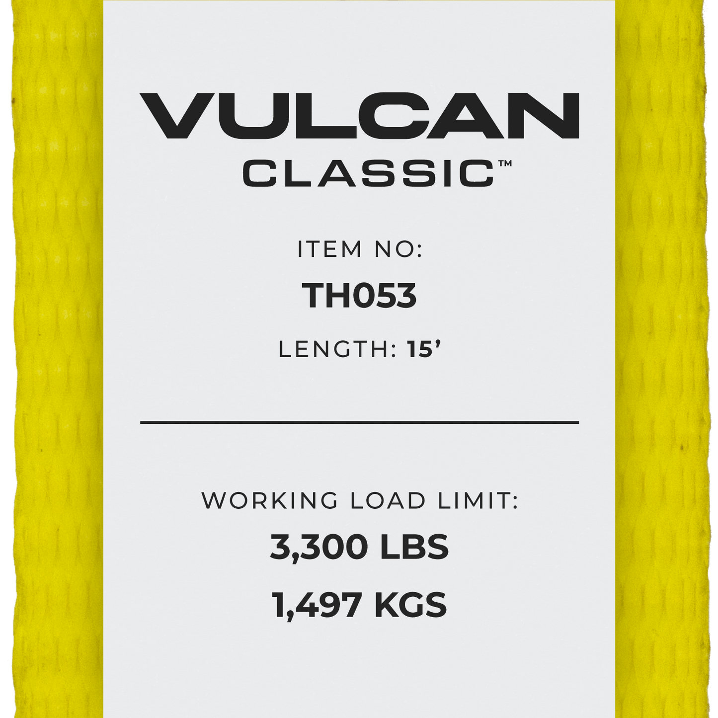 VULCAN 8-Point Roll Back Vehicle Tie Down Kit with Chain Tails on Both Ends - Set of 4 - Classic Yellow