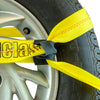 VULCAN 8-Point Roll Back Vehicle Tie Down Kit with Snap Hooks on Both Ends - Set of 4 - Classic Yellow