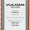 VULCAN 8-Point Roll Back Vehicle Tie Down Kit with Snap Hook on Strap Ends and Chain Tail on Ratchet Ends - Set of 4 - Silver Series
