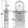 VULCAN Snap Hook Tie Down Kits with Heavy Duty Stake Pocket D Rings - Lasso Style - Silver Series