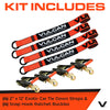 VULCAN Exotic Car Rim Tie Down Set