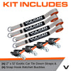 VULCAN Exotic Car Rim Tie Down Set