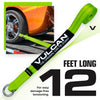 VULCAN Exotic Car Rim Tie Down Set with Flush Mount Pan Fittings - 2 Inch x 144 Inch - 4 Straps - High-Viz - 3,300 Pound Safe Working Load